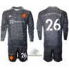 Officiële Voetbalshirt + Korte Broek Doelman Manchester United Dean Henderson 26 Uit 2021-22 Lange Mouw - Kids